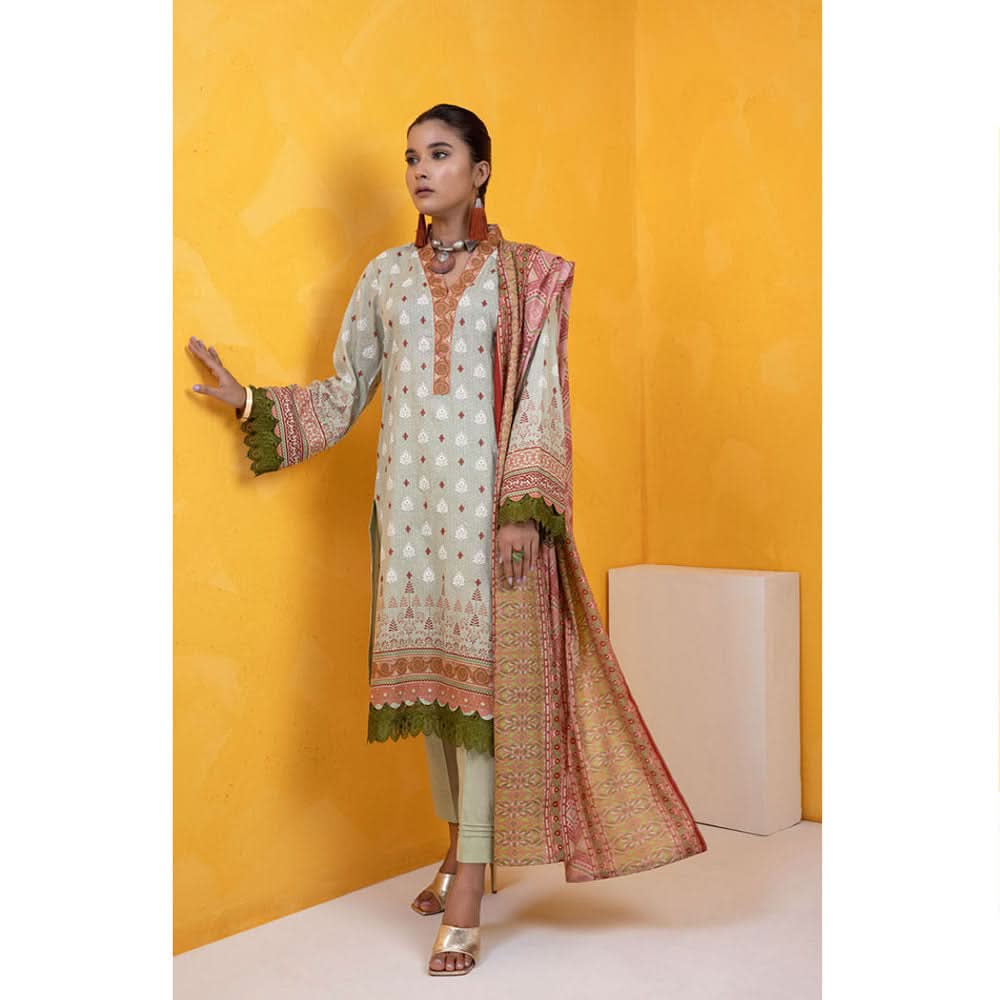 Erum Misha Printed Lawn 3 Pcs Unstitched Suit - 10, Women, 3Pcs Shalwar Suit, Erum Misha, Chase Value