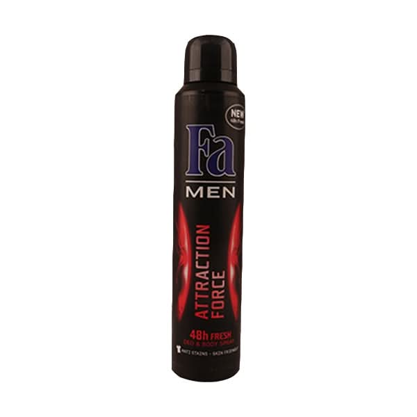 Fa Men Deodorant Spray Attraction Force 200ml, Beauty & Personal Care, Men Body Spray And Mist, Chase Value, Chase Value