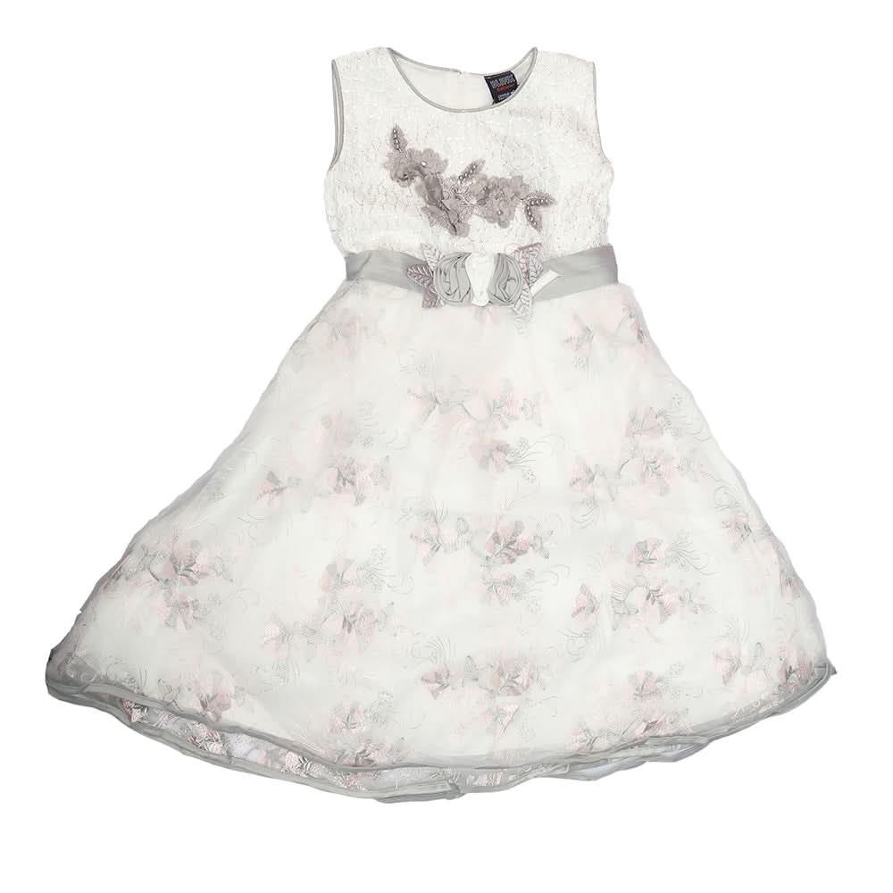 Girls Fancy Frock L-Grey, Kids, Girls Frocks, Chase Value, Chase Value