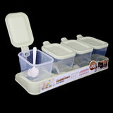 Spice Box 4 Pcs - Green, Crockery & Kitchenware, Chase Value, Chase Value