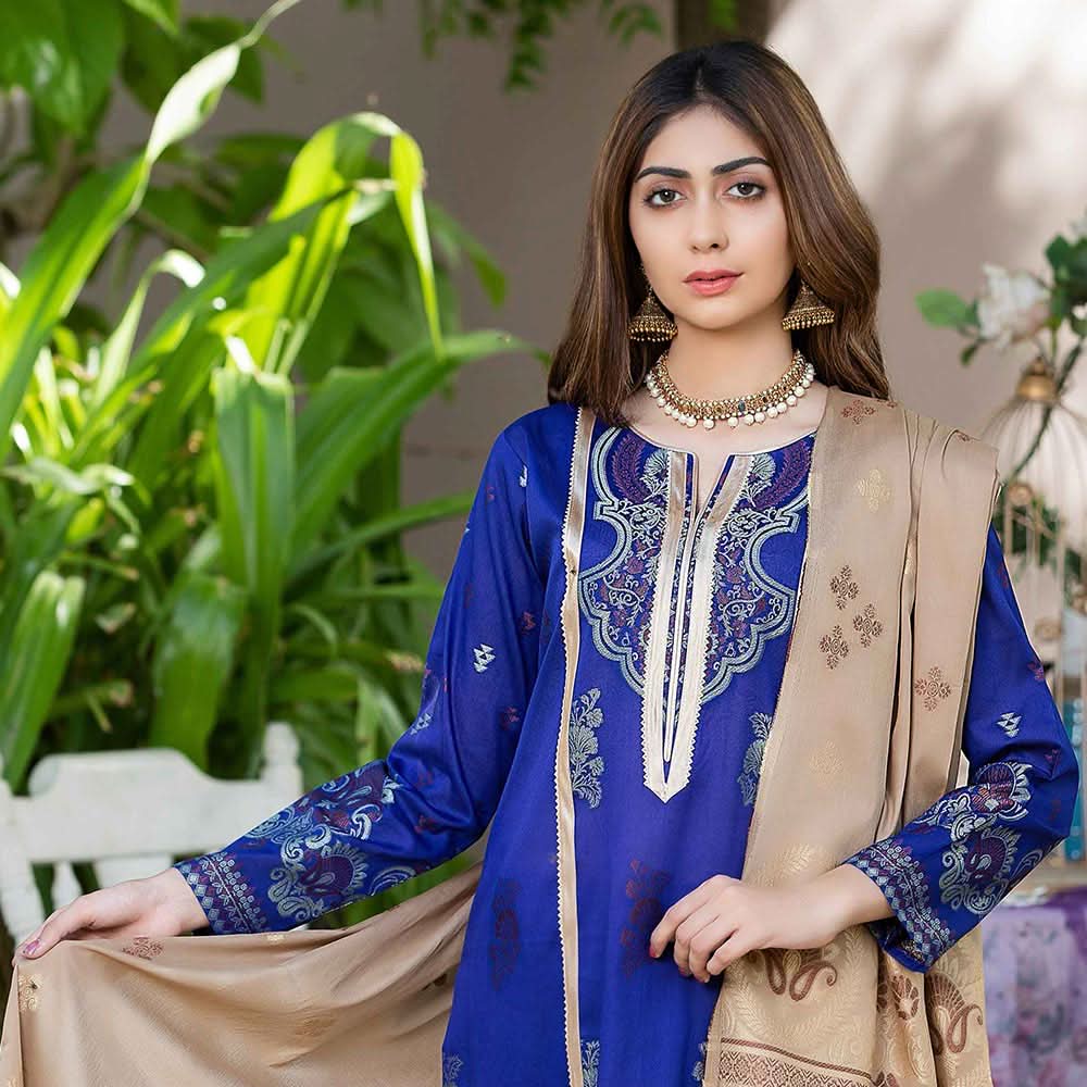 GUL E BAHAR Jacquard Banarsi Lawn 3 Pcs Un-Stitched Suit Vol 1 - 6, Women, 3Pcs Shalwar Suit, Rana Arts, Chase Value