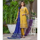 GUL E BAHAR Jacquard Banarsi Lawn 3 Pcs Un-Stitched Suit Vol 1 - 8, Women, 3Pcs Shalwar Suit, Rana Arts, Chase Value