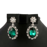 Women's Fancy Earrings - Silver Green, Jewellery, Chase Value, Chase Value