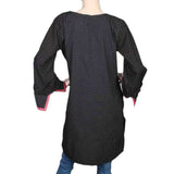 Women's Cotton Plain Kurti - Black, Women, Ready Kurtis, Chase Value, Chase Value