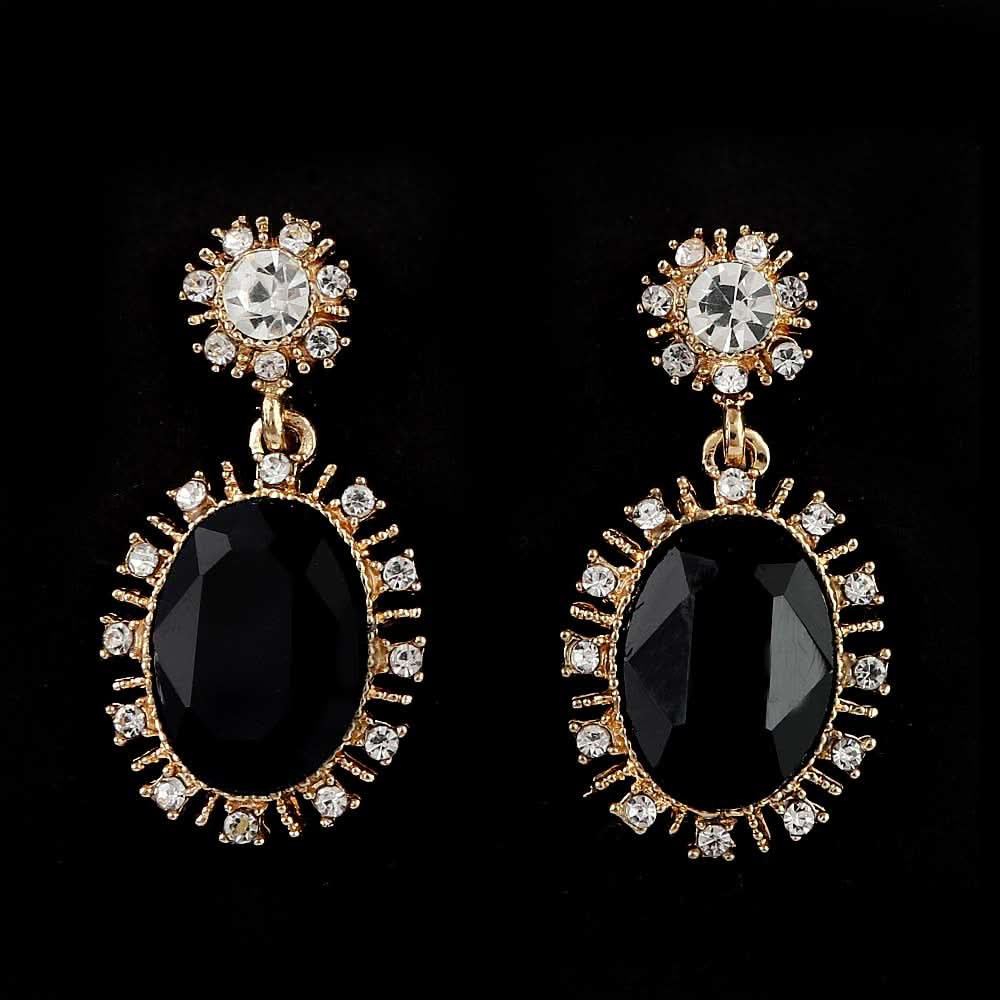 Women's Fancy Earrings - Golden Black, Jewellery, Chase Value, Chase Value