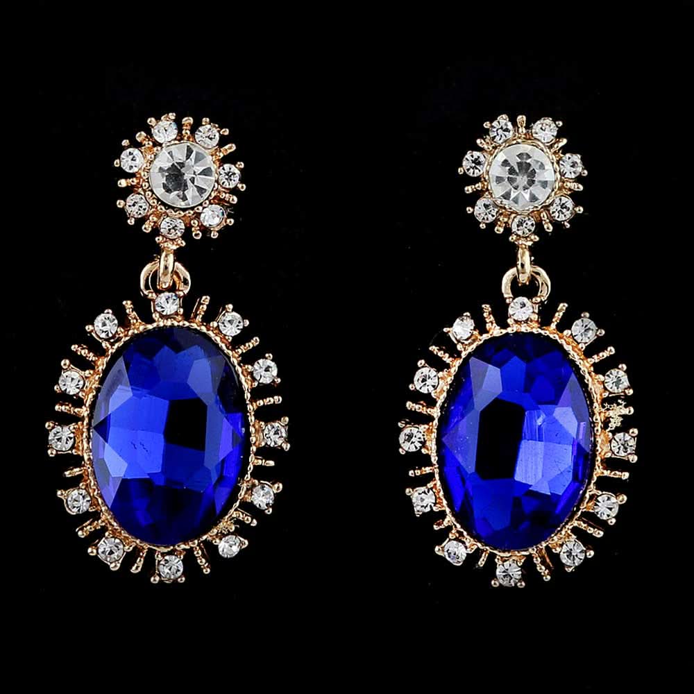 Women's Fancy Earrings - Golden Blue, Jewellery, Chase Value, Chase Value