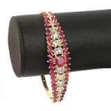 Women's American Diamond Kara Bracelet - Golden Maroon, Women, Bangles & Bracelets, Chase Value, Chase Value