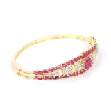 Women's American Diamond Kara Bracelet - Golden Maroon, Women, Bangles & Bracelets, Chase Value, Chase Value