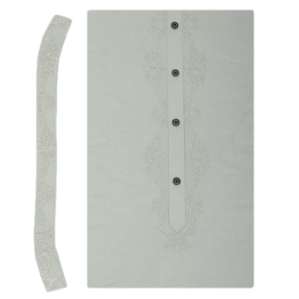 Men's Mashriq Embroidered Un-Stitched Suit - Green, Men, Unstitched Fabric, Chase Value, Chase Value