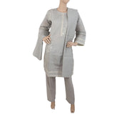 Women's Embroidered Fancy 3Pcs Suit - Grey, Women, Shalwar Suits, Chase Value, Chase Value