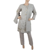 Women's Embroidered Fancy 3Pcs Suit - Grey, Women, Shalwar Suits, Chase Value, Chase Value