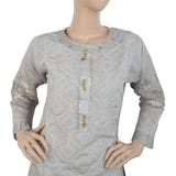 Women's Embroidered Fancy 3Pcs Suit - Grey, Women, Shalwar Suits, Chase Value, Chase Value