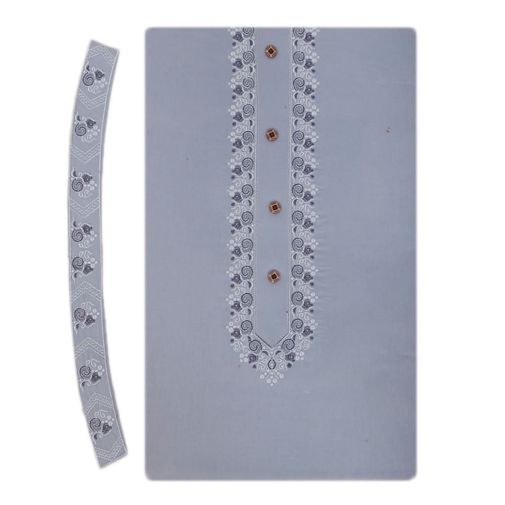 Men's Mashriq Embroidered Un-Stitched Suit - Grey, Men, Unstitched Fabric, Chase Value, Chase Value