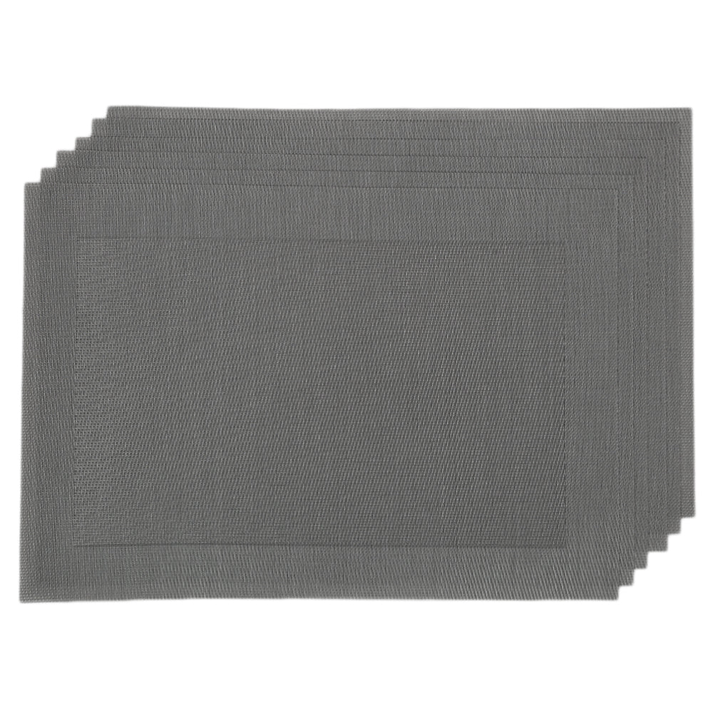 Table Mat - 6Pcs - Grey, Home & Lifestyle, Mats, Chase Value, Chase Value