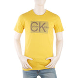 Men's Round Neck Half Sleeves T-Shirt - Mustard, Men, T-Shirts And Polos, Chase Value, Chase Value