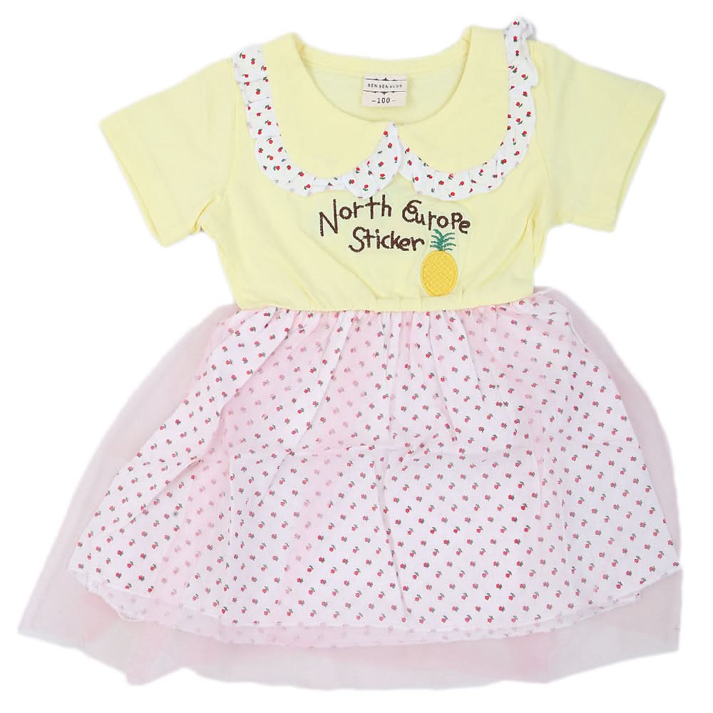 Newborn Girls Frock - Yellow, Kids, New Born Girls Frocks, Chase Value, Chase Value