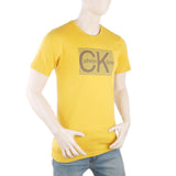 Men's Round Neck Half Sleeves T-Shirt - Mustard, Men, T-Shirts And Polos, Chase Value, Chase Value