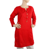 Women's Doria Kurti - Red, Women Ready Kurtis, Chase Value, Chase Value