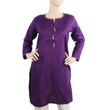 Women's Doria Kurti - Dark Purple, Women Ready Kurtis, Chase Value, Chase Value