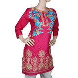 Women's Embroidered Kurti - Pink, Women, Ready Kurtis, Chase Value, Chase Value