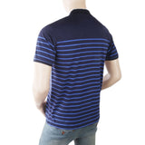 Men's Yarn Dyed Half Sleeves Polo T-Shirt - Navy Blue, Men, T-Shirts And Polos, Chase Value, Chase Value