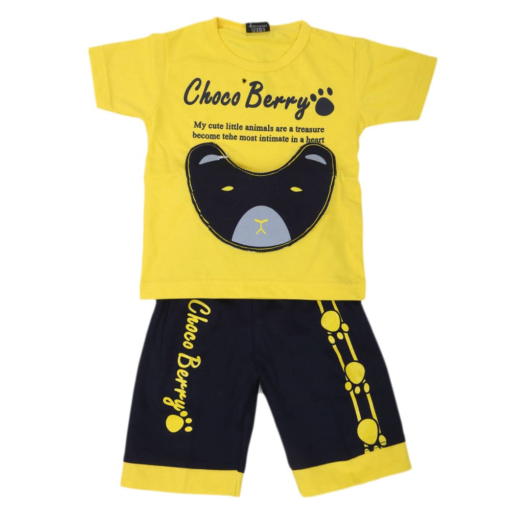Boys Short Suit - Yellow, Kids, Boys Sets And Suits, Chase Value, Chase Value