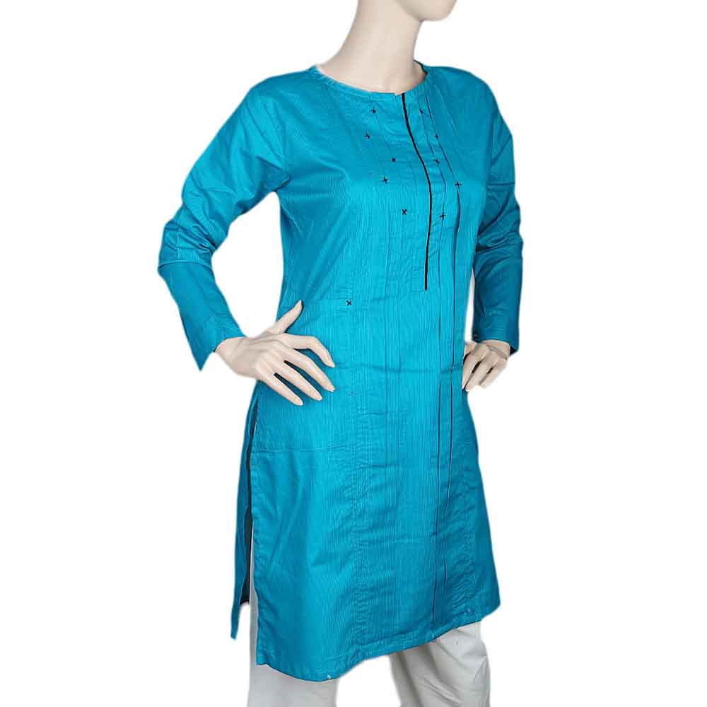 Women's Kurti Plain - Sea Green, Women, Ready Kurtis, Chase Value, Chase Value