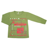 Boys Full Sleeves T-Shirt 8737 - Green, Kids, Boys T-Shirts, Chase Value, Chase Value