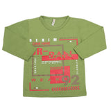 Boys Full Sleeves T-Shirt 8737 - Green, Kids, Boys T-Shirts, Chase Value, Chase Value