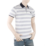 Men's Yarn Dyed Half Sleeves Polo T-Shirt - Grey, Men, T-Shirts And Polos, Chase Value, Chase Value