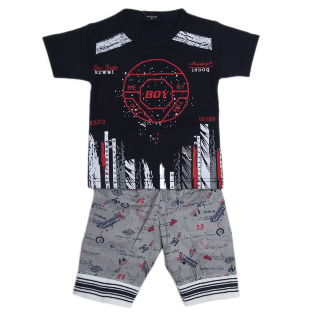 Boys Short Suit - Navy Blue, Kids, Boys Sets And Suits, Chase Value, Chase Value