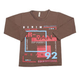 Boys Full Sleeves T-Shirt 8737 - Olive Green, Kids, Boys T-Shirts, Chase Value, Chase Value