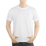 Men's Half Sleeves Round Neck Logo T-Shirt - White, Men's T-Shirts & Polos, Chase Value, Chase Value