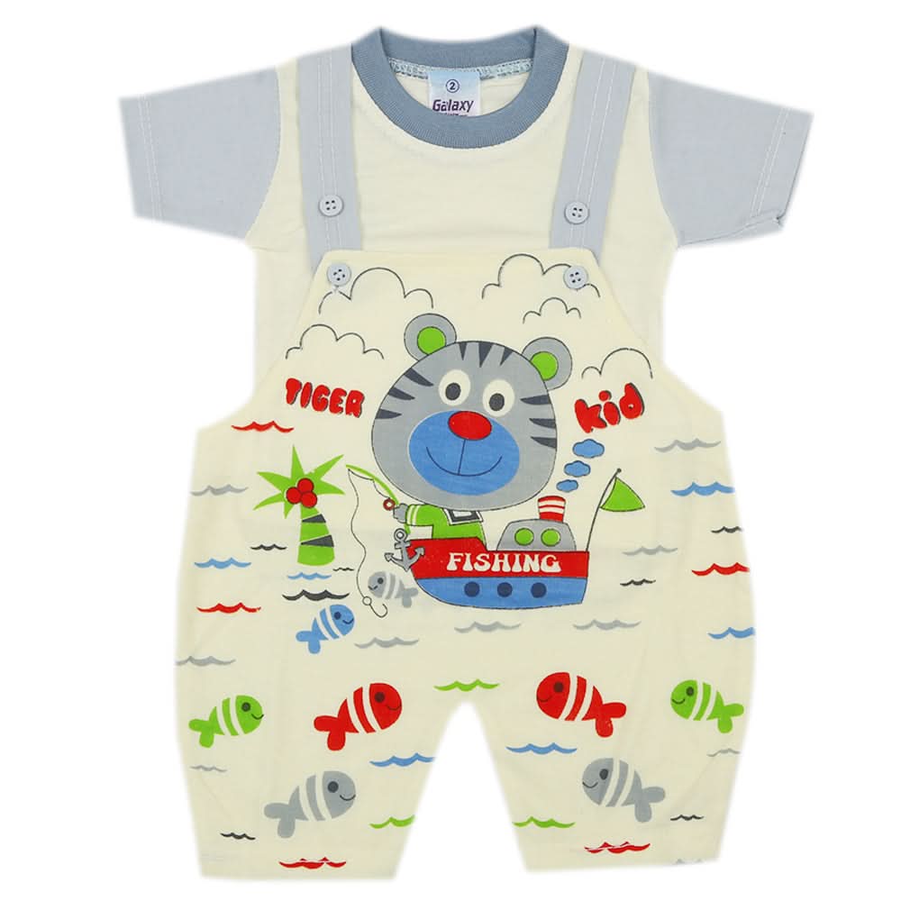 Newborn Boys Romper - Steel Blue, Newborn Boys Rompers, Chase Value, Chase Value