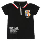 Boys Half Sleeves Polo T-Shirt - Black, Boys T-Shirts, Chase Value, Chase Value