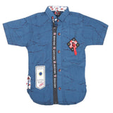 Boys Half Sleeves Casual Shirt - Blue, Kids, Boys Shirts, Chase Value, Chase Value