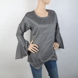 Women's Front Lace Top With Cut Daman - Grey, Women, Ready Kurtis, Chase Value, Chase Value