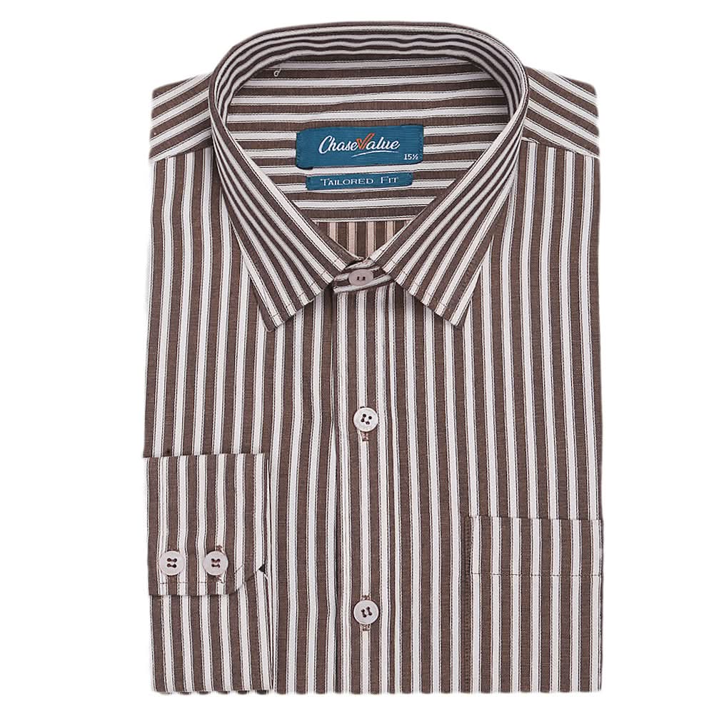 Men's Formal Shirt - Brown, Men, Shirts, Chase Value, Chase Value