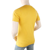Men's Round Neck Half Sleeves T-Shirt - Mustard, Men, T-Shirts And Polos, Chase Value, Chase Value