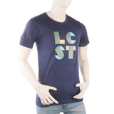 Men's Round Neck Half Sleeves T-Shirt - Navy Blue, Men, T-Shirts And Polos, Chase Value, Chase Value