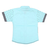 Boys Half Sleeves Casual Shirt - Cyan, Kids, Boys Shirts, Chase Value, Chase Value