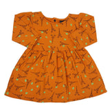Girls Full Sleeves Frock - Light Brown, Girls Frocks, Chase Value, Chase Value