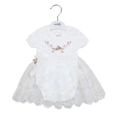 Newborn Girls Half Sleeves Romper - White, Kids, Newborn Girls Rompers, Chase Value, Chase Value