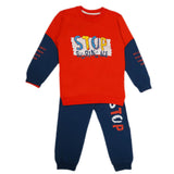 Boys Full Sleeves 2Pcs Suits - Orange, Boys Sets & Suits, Chase Value, Chase Value