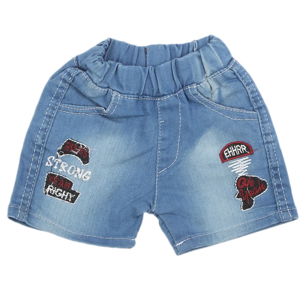 Newborn Boys Denim Short - Light Blue, Newborn Boys Shorts & Pants, Chase Value, Chase Value