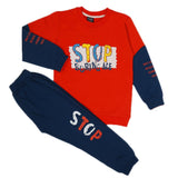 Boys Full Sleeves 2Pcs Suits - Orange, Boys Sets & Suits, Chase Value, Chase Value