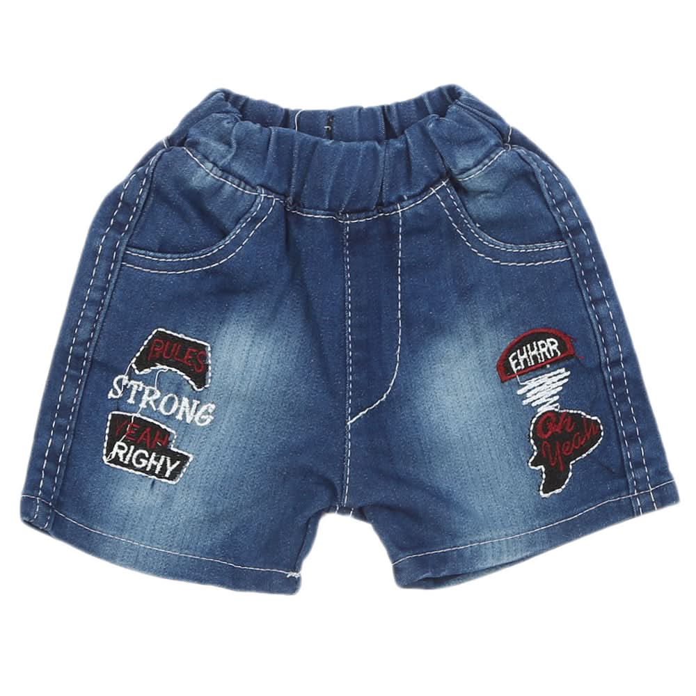 Newborn Boys Denim Short - Blue, Newborn Boys Shorts & Pants, Chase Value, Chase Value