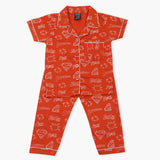Boy's Half Sleeves Night Suit - Rust, Boys Sets & Suits, Chase Value, Chase Value