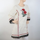 Women's Embroidered Kurti With Tape - White, Women, Ready Kurtis, Chase Value, Chase Value
