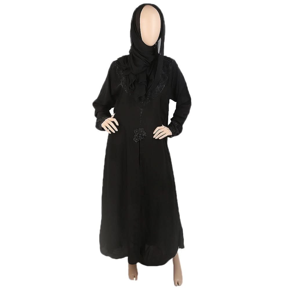 Women's Embroidered Abaya - Black, Women, Abayas, Chase Value, Chase Value